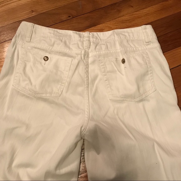 White Cotton Chaps Wide Leg Capris - Picture 6 of 7